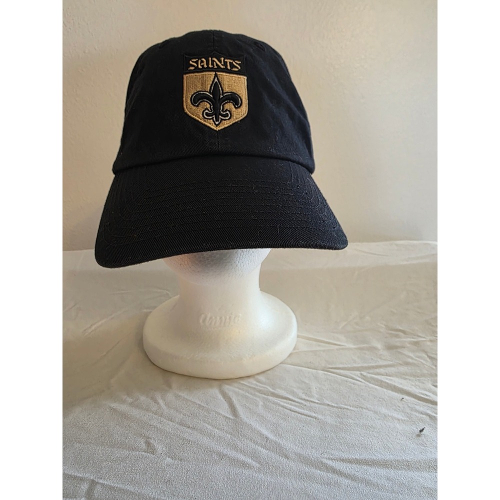 NFL Team Apparel Hat Mens One Size Black New Orleans Saints Fleur De Lis Cap